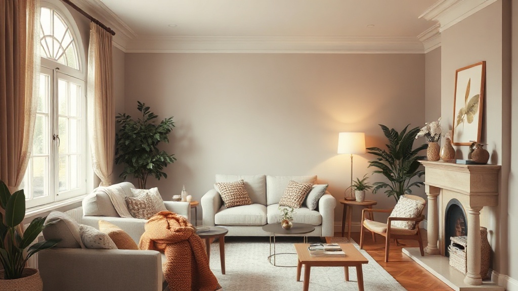 Comfortable living room with efficient climate control